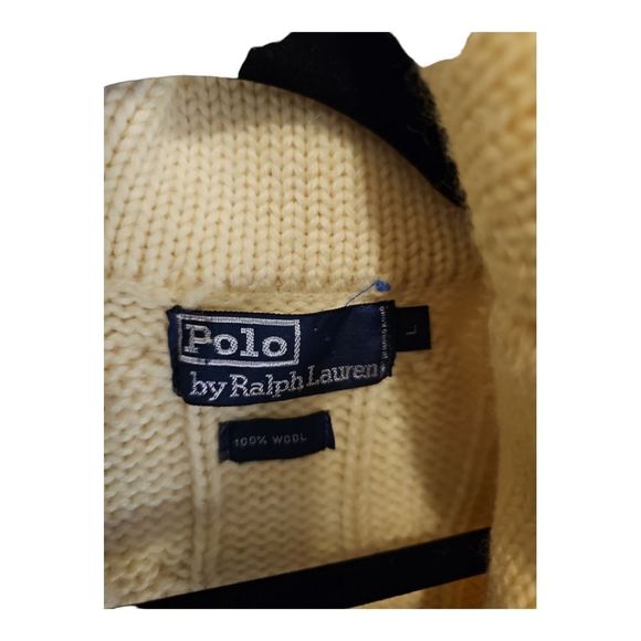 RALPH LAUREN Wool Shawl Collar Cardigan -  Size Large - Picture 8 of 8